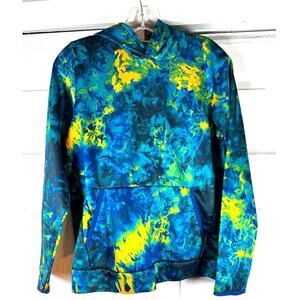 Under Armour Blue, Yellow & Green Tie-Dye Hooded Sweatshirt